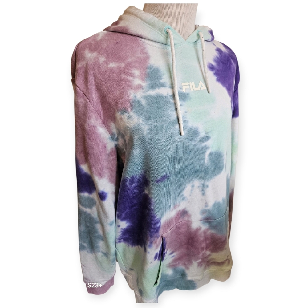 FILA Unisex  Multicolor Tie-Dye Hoodie Size XL